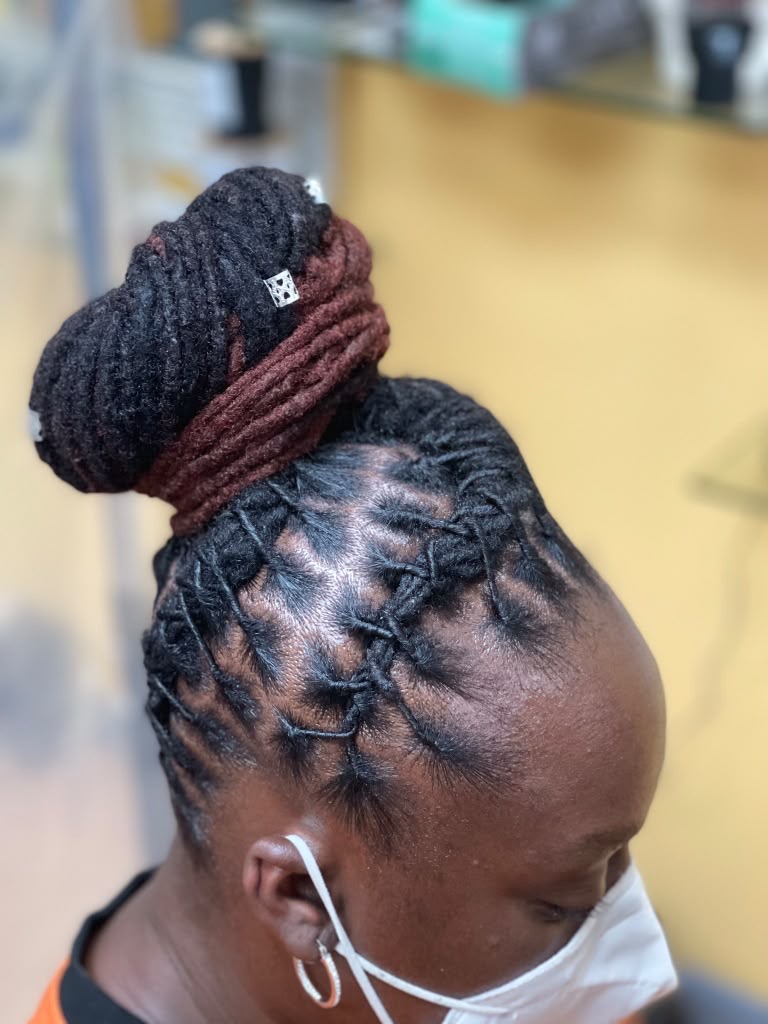 Boston Hair Creativity signature loc & braid work